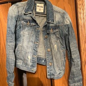 Mudd Women's Distressed Blue Jean Jacket